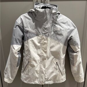 The North Face Gray and White Insulated Ski Jacket